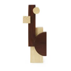 Sculpture Join small, Frêne carbonisé-ask