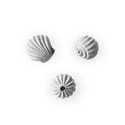 Sculpture The Genesis Shells Lot de 3, Limestone