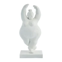 Serafina décoration femme pirouette 28 cm, Blanc