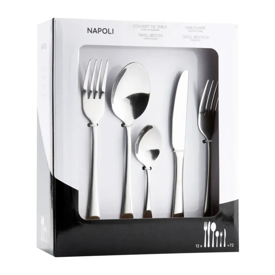Service de couverts Eternum Napoli 72 pièces, Acier inoxydable