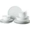 Service de vaisselle Junto blanc, 16 pièces