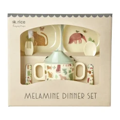 Service pour enfants Rice 4 Pièces, Sweet Jungle Print-Cream