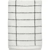 Serviette de bain Tile Stone 70x140 cm, Noir-off white