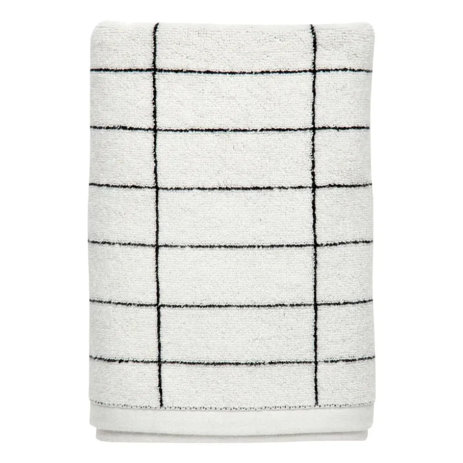 Serviette d'invité Tile Stone 38x60 cm, lot de 2, Black-Off-white