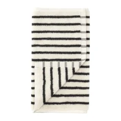 Serviette Drift 30x50 cm, Blanc-noir