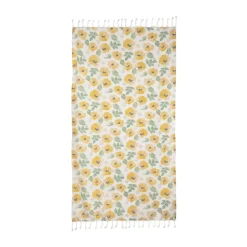 Serviette Eden hamam 90x170 cm, Mélange jaune