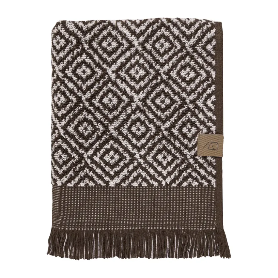 Serviette Morocco 70x135 cm, Chocolat-blanc cassé