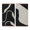 Serviette Nova Arte 40x55 cm, lot de 2, noir-blanc cassé