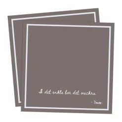 Serviette avec citation Ernst I det enkla Lot de 20, Taupe