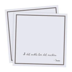 Serviette avec citation Ernst I det enkla Lot de 20, Gris clair