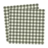 Serviette à carreaux Ernst 33x33 cm lot de 20, Vert-gris clair