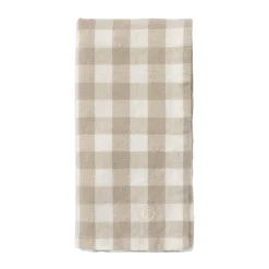 Serviette à carreaux Ernst 40x40 cm, Beige-blanc