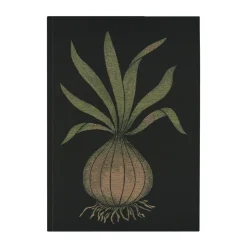 Serviette de cuisine Lök 48x70 cm, Noir-jaune foncé