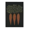 Serviette de cuisine Morot 48x70 cm, Noir-orange