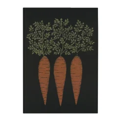 Serviette de cuisine Morot 48x70 cm, Noir-orange
