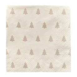 Serviette de table Linen trees 33x33 cm lot de 20, sable