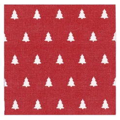 Serviette de table Linen trees 33x33 cm lot de 20, Red