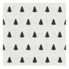 Serviette de table Linen trees 33x33 cm lot de 20, noir-blanc