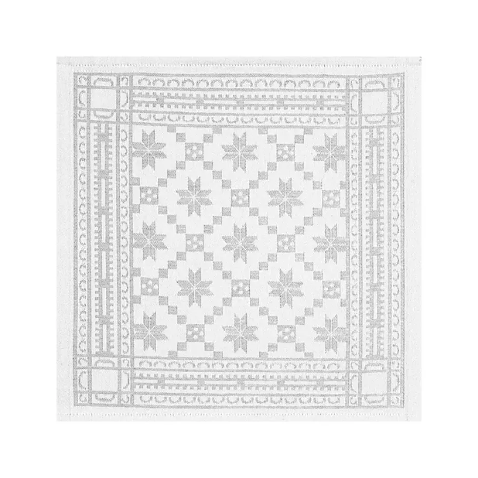 Serviette de table Åttebladrose 35x35 cm, Beige