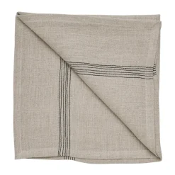 Serviette en lin Livia 45x45 cm, Beige