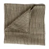 Serviette en lin Stripe 45x45 cm, Noir-sable