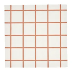 Serviette en papier Check & Stripes 33x33 cm 20 pièces, Beige