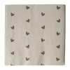 Serviette en papier Heart 33x33 cm, 20 pièces, Brown-beige
