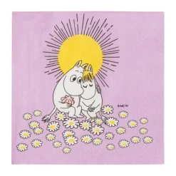 Serviette en papier Moomin Förälskade 33x33 cm, Lot de 20