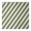 Serviette en papier Stripe 33x33 cm lot de 20, Vert