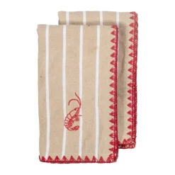 Serviette en tissu Bubba 45x45 cm lot de 2, Beige
