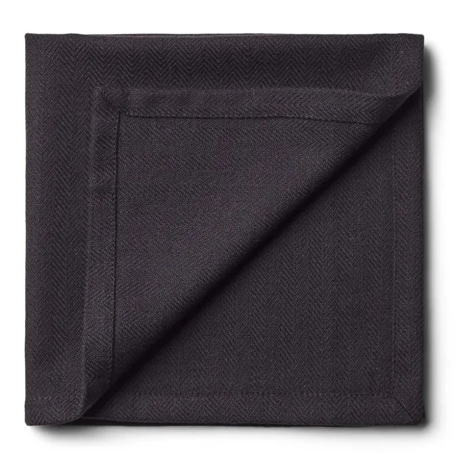 Serviette en tissu Humdakin 40x40 cm Lot de 2, Coal