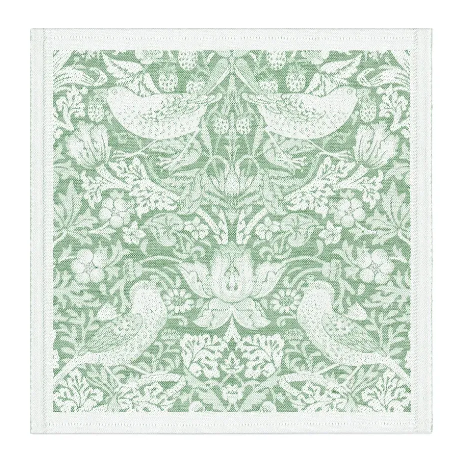 Serviette en tissu Strawberry Thief 35x35 cm, Vert