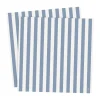 Serviette Ernst rayée 33x33 cm lot de 20, Bleu clair-blanc
