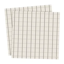 Serviette à grands carreaux Ernst 33x33 cm lot de 20, Beige-taupe