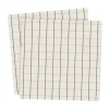 Serviette à grands carreaux Ernst 33x33 cm lot de 20, Beige-vert