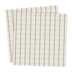 Serviette à grands carreaux Ernst 33x33 cm lot de 20, Beige-vert