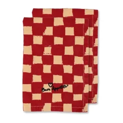 Serviette Love 45x45 cm paquet de 2, Sable rouge