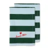Serviette Love 45x45 cm paquet de 2, Vert-bleu clair