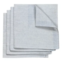Serviette Metric 47x47 cm Lot de 4, Bleu-blanc