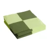Serviette Pattern Dinner Check 40x40 cm Lot de 20, Light green-dusty green L