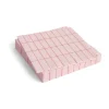Serviette Pattern Dinner 40x40 cm, Lot de 20, Light pink-red grid