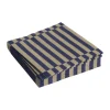 Serviette Pattern Lunch Stripe 33x33 cm Lot de 20, Dark blue-dark sand pillar