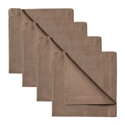 Serviette Robert Lot de 4, Brun taupe foncé