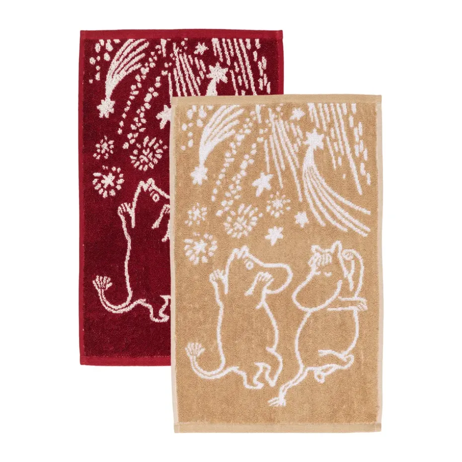 Serviettes Moomin Festive Moments, 2 pièces, 30x50 cm