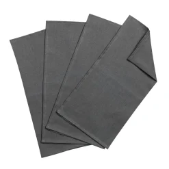 Serviettes de table Clean 45 x 45 cm lot de 4, charbon de bois