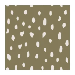 Serviettes Dots 33x33 cm Lot de 20, Olive