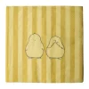 Serviettes en papier Chubby Chicken Stripe 20 pièces, Creme, 33x33 cm