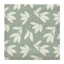 Serviettes en papier Herbert 33x33 cm lot de 20, Desert sage-off white