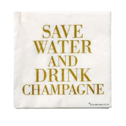 Serviettes en papier Save water Lot de 20, 33x33 cm