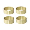 Serviettes ronds Bloomingville - lot de 4, laiton